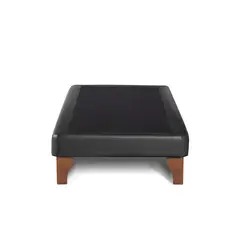 LATAM HOME - Base Europea Zen Negra 1.5 Plazas Con Patas De Madera
