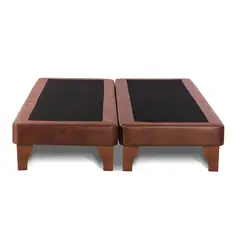LATAM HOME - Base Europea Zen 2 Plazas Dividida Cuero Café