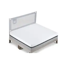 BEBE SURE - Baranda de seguridad 190 cms color gris colchones altos