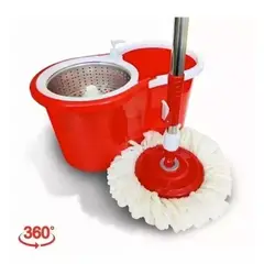 GENERICO - Mopa Trapeador Giratoria 360° Balde Canasto Y Dos Repuestos