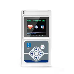 TOPMEDIC - CONTEC - Electrocardiografo Holter TLC9803 Pantalla OLED de 3 Canales Electrocardiograma