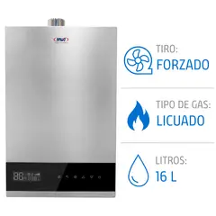 ANWO - Calefont Tiro Forzado 16 Litros Gas Licuado Modulante