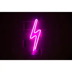 GEN - LETRERO ESTILO NEON RAYO 2 (ROSADO/USB/30X17,5CM)
