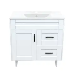 DOMSA - Kit Mueble Vanitorio Deluxe 80SK Blanco P 80x47x80cm…
