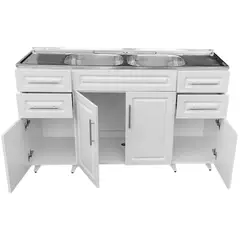 DOMSA - Kit Mueble Lavaplatos PVC-P150 Blanco 150x50x90cm
