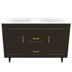 DOMSA - Kit Mueble Vanitorio Doble Deluxe 120SK CafE PD 120x47x80cm…