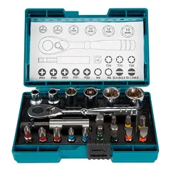 MAKITA - Juego De Dados 1/4 + Puntas 21 Piezas B-54081