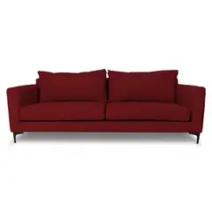 SOFAS HOME - SOFA ALANNA FELPA ROJO 2 CUERPOS