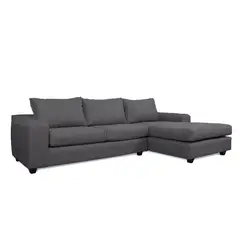 SOFAS HOME - SECCIONAL KANDRA FELPA GRIS