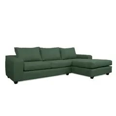 SOFAS HOME - SECCIONAL KANDRA FELPA VERDE