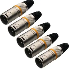 ROCKCABLE - RCL10000M CONECTOR XLR MACHO SET 5 PCS