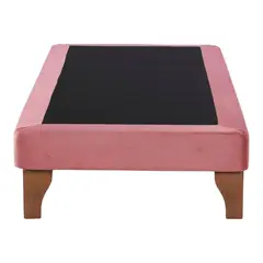GENERICO - Base Europea para cama 1.5 Plazas 105x190cm FELPA PALO ROSA