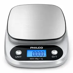 PHILCO - Pesa Balanza Digital Alta Precisión con Pantalla LED 10K Max