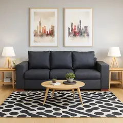 DKORA - Sofá Connor 3 cuerpos Marengo