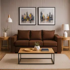 DKORA - Sofa Connor 3 cuerpos Chocolate