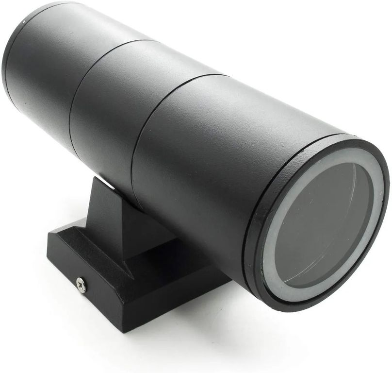 Aplique Muro Doble Foco Soquete GU10 Exterior Ip65 Negro