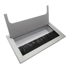 GENERICO - Pasacables Rectangular Para Escritorio Y Mesas En Aluminio