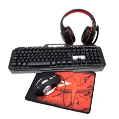 REPTILEX - Kit Gamer 4 en 1 Mouse Teclado PAD Audifonos RX0042