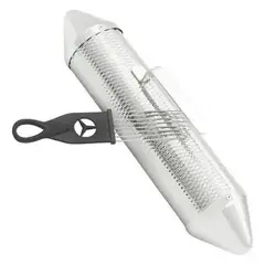 U BUY - Guiro Torpedo Torpedo Metálico + Peine Instrumento Musical