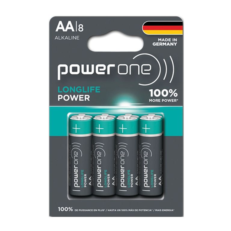 BLISTER PILAS ALCALINAS AA X 8 POWERONE