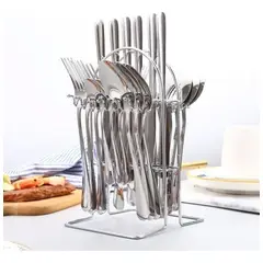 U BUY - Juego De Cubiertos 24 Piezas Acero Inoxidable