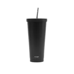 SIMPLIT - Vaso Térmico Tumbler 750ml con Tapa y Bombilla Negro