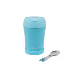 SIMPLIT - Termo Comida 400ml Azul Cuchara Acero Inox
