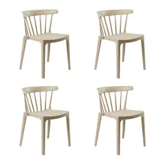 BOKAN - Pack 4 Sillas de Terraza Matera Taupe
