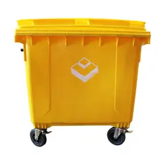 LORENZINI - Contenedor Basurero 1100 Lts Amarillo con ruedas