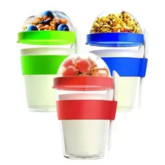 GENERICO - Vaso Contenedor De Yogurt y Cereal
