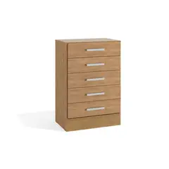 YARDAS - Cómoda Carla Nogal 5 Cajones