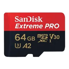 SANDISK - Tarjeta MicroSD 64GB Extreme Pro UHS-I C10.