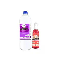 MASCOKITS - Kit Shampoo Perro Pelaje Blanco 1lt - Colonia Berries 150ml