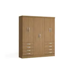 YARDAS - Closet Agustina Nogal 6 Puertas 8 Cajones