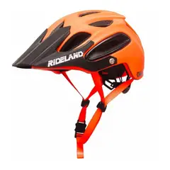 RIDELAND - Casco De Bicicleta All-track Mtb Imán Negro Naranja L