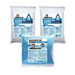 MOHICAN - PROMO 2 CLORO GRANULADO 1 KG + 1 ALGUICIDA PISCINAS 1 KG