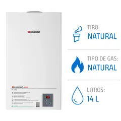 SPLENDID - Calefont 14 litros Gas natural Tiro natural