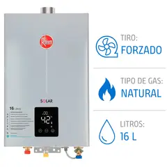 RHEEM - Calefont 16 litros Gas natural Tiro forzado