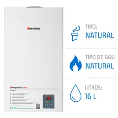 SPLENDID - Calefont 16 litros Gas natural Tiro natural