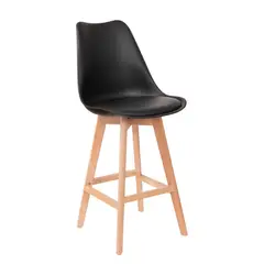 SM - Taburete eames negro de 75 cm de altura.