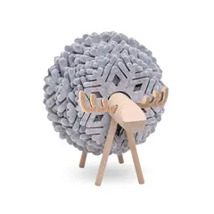 SANTU HOME & DECO - Posavaso con Soporte Reno Gris