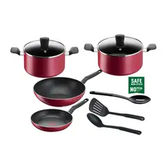 TEFAL - Bateria de cocina Antiadherente SuperCook 9 PCS