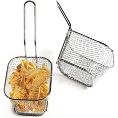 U BUY - Mini Cesta De Patatas Fritas, 2 Piezas, Mini Cesta De Patata