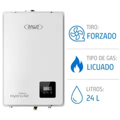 ANWO - Calefont Tiro Forzado 24 Litros Gas Licuado Modulante