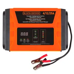 BLACK+DECKER - Cargador de baterías 4 / 12 / 25Amp