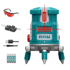 TOTAL TOOLS - Nivel Laser Autonivelación Línea Roja 360 Grados Total