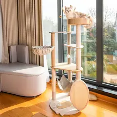 AIZO - Cómoda y Lujosa Árbol para Gatos para Gatos Posados