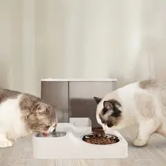 AIZO - ComederoBebedero Doble para Gatos y Perros Automático