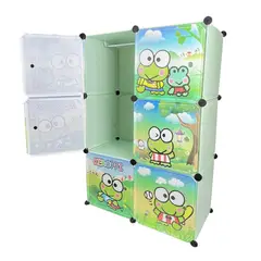 SANTU HOME & DECO - Closet Infantil Armable Verde Diseño Rana