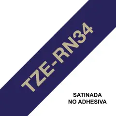 BROTHER - Cinta Tzern34 Satinada Dorado Sobre Azul 12mm X 4mts